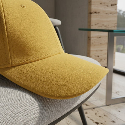 Mens Suede Cap - Goldenrod - Back View