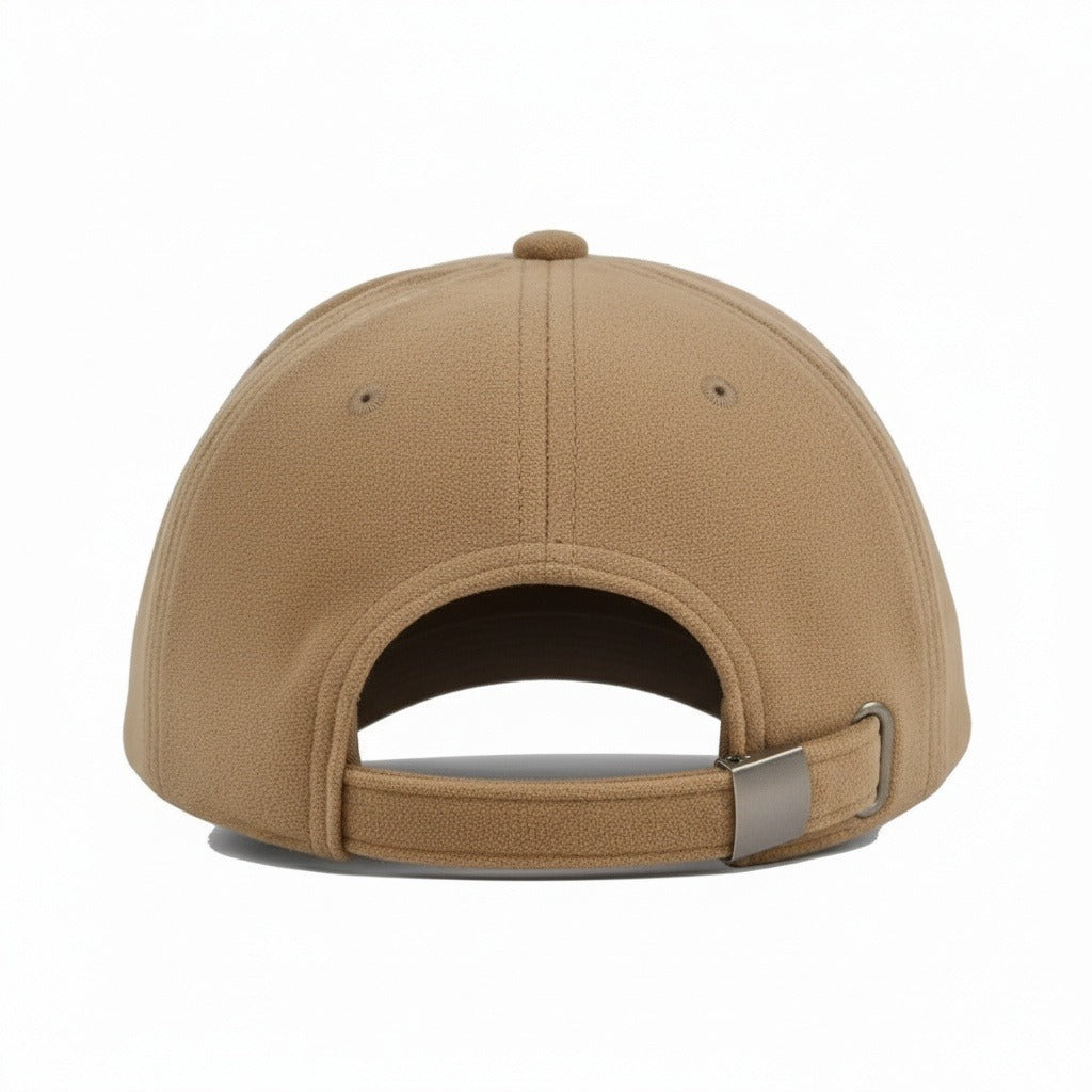 Mens Suede Cap - Tan - Fabric Detail