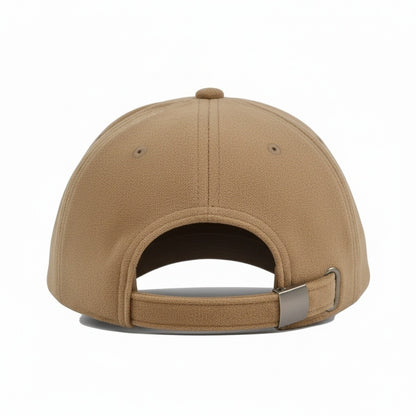 Mens Suede Cap - Tan - Fabric Detail