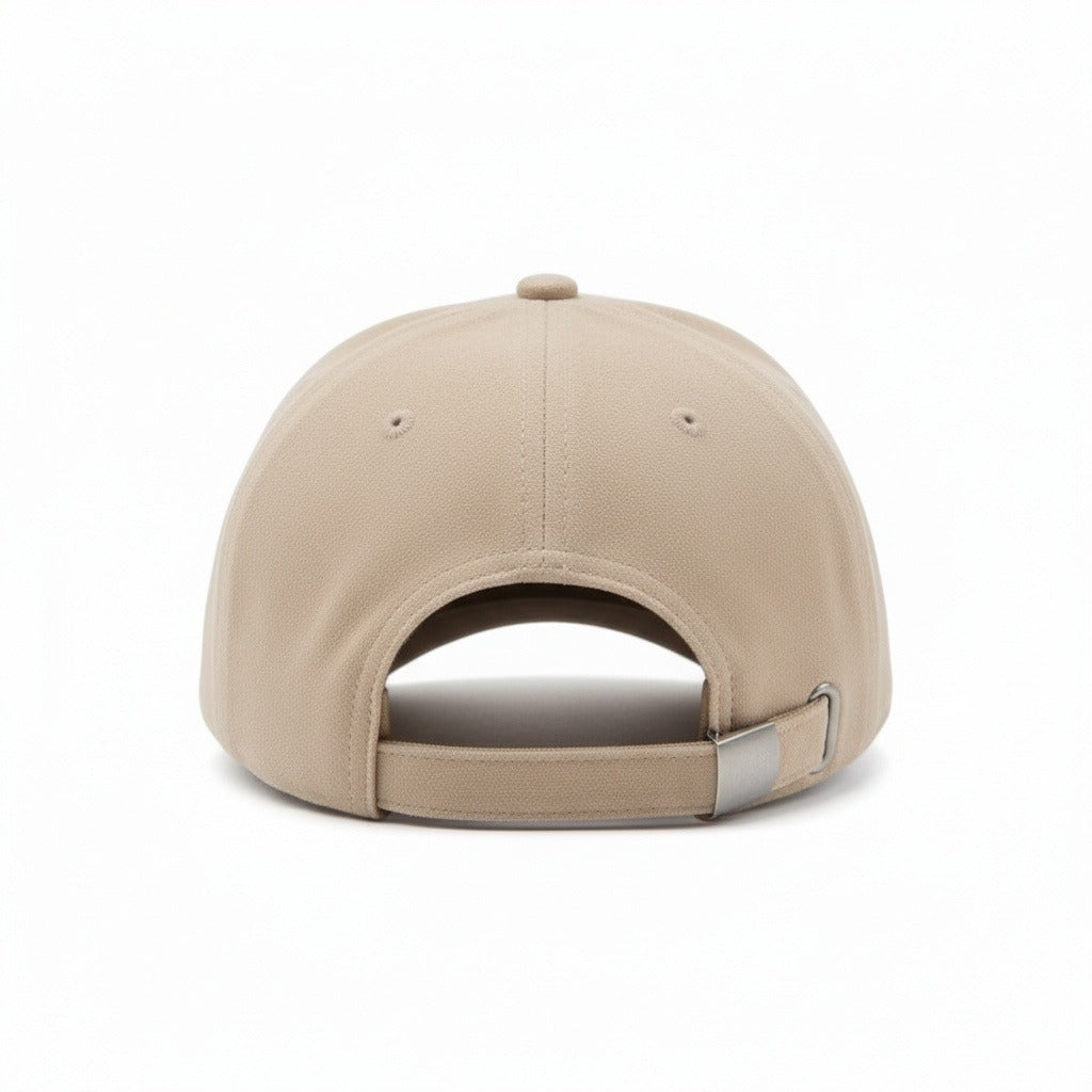 Mens Suede Cap - Beige - Fabric Detail