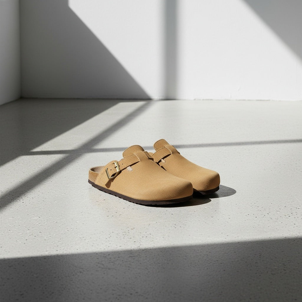 Mens Suede Clogs - Camel Tan - Lifestyle Inspiration