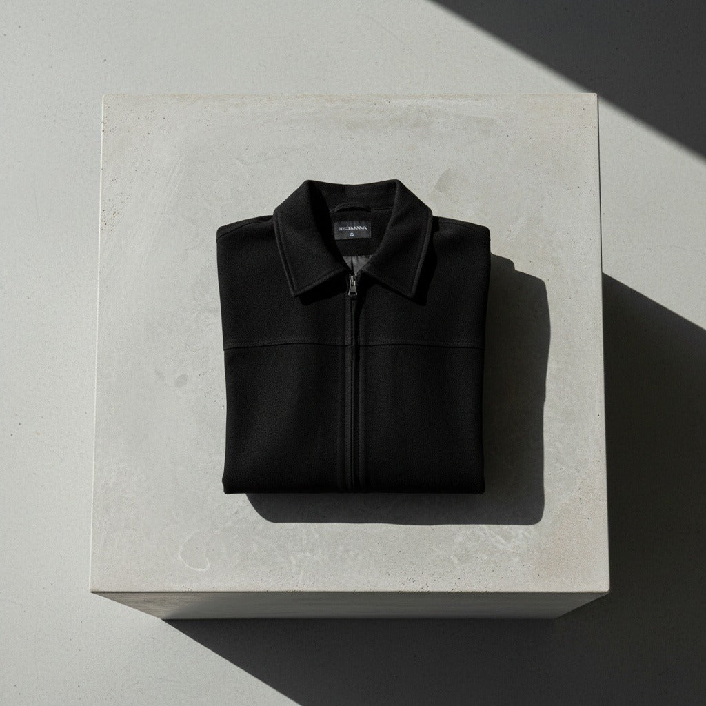 Mens Suede Jacket Black Harrington - Black - Lifestyle Inspiration