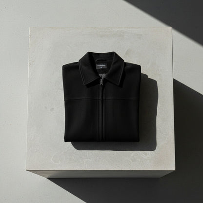 Mens Suede Jacket Black Harrington - Black - Lifestyle Inspiration