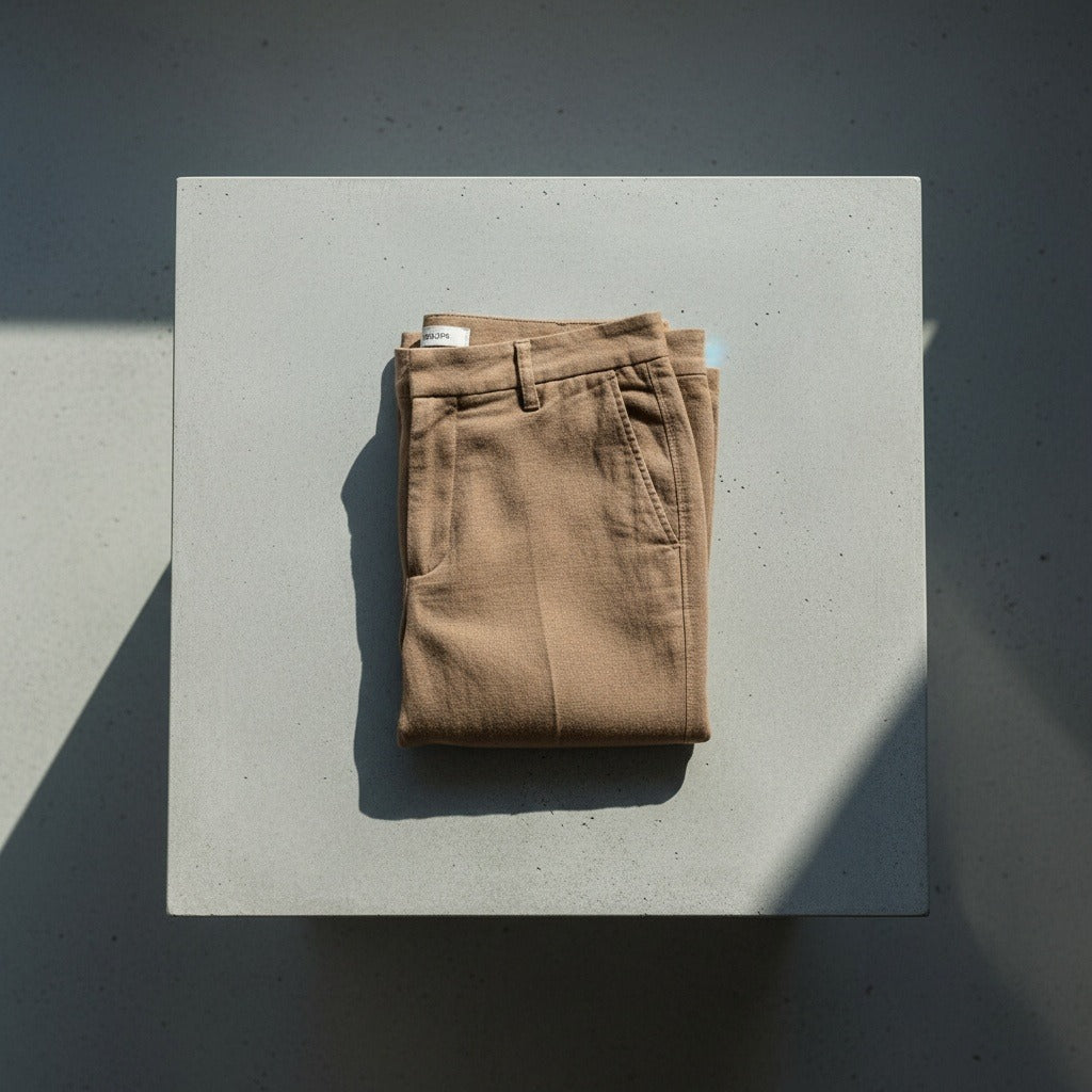 Men's Summer Linen Trousers - Russet Brown - Lifestyle Inspiration