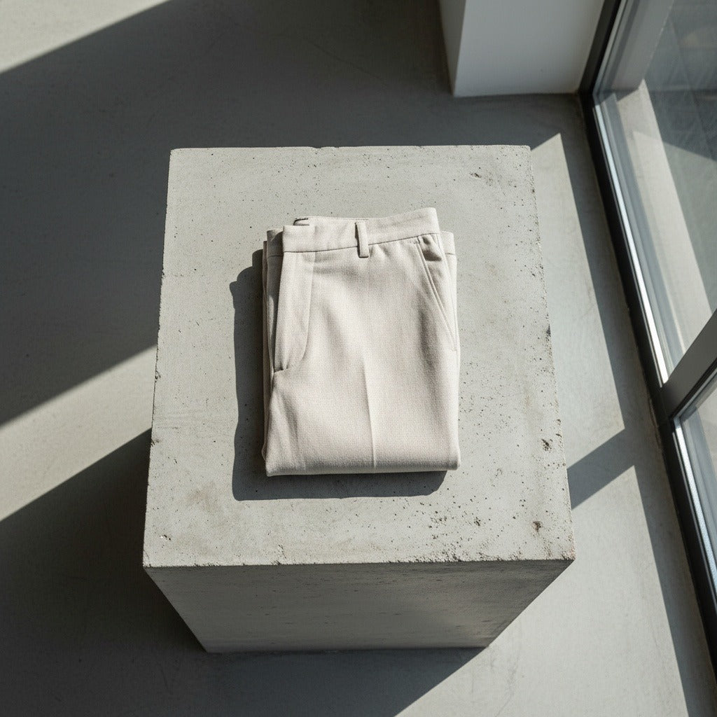 Men's Summer Linen Trousers - Light Gray - Lifestyle Inspiration