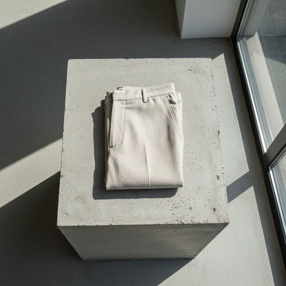 Men's Summer Linen Trousers - Light Gray - Lifestyle Inspiration