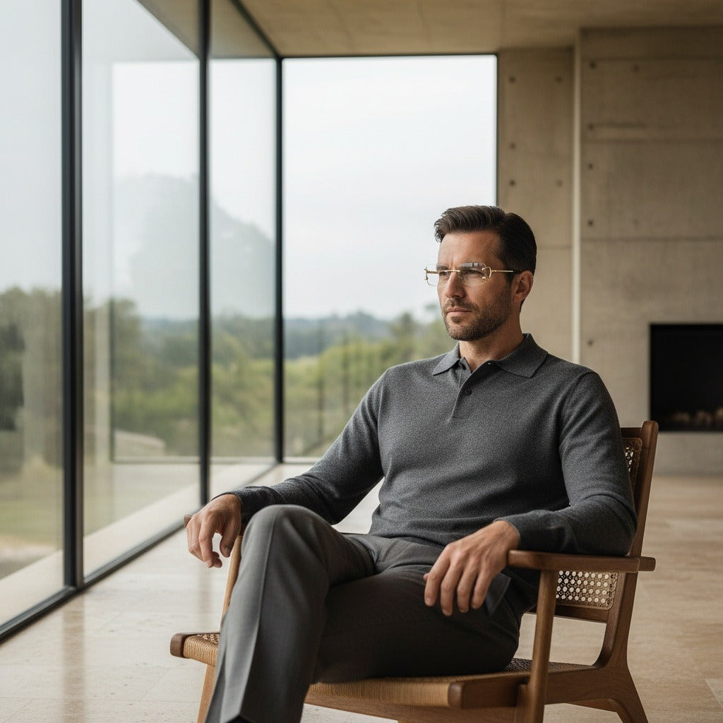 Men's Sunglasses Vintage - Golden Vision - Side Profile