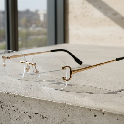 Men's Sunglasses Vintage - Golden Vision - Back View