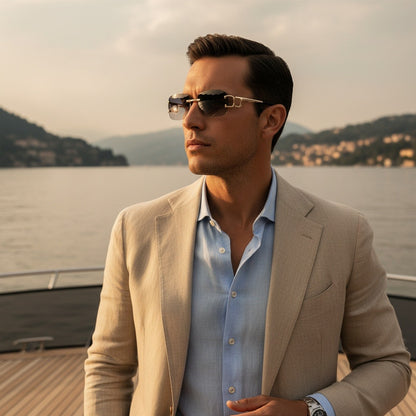 Men's Sunglasses Vintage - Platinum Haze - Angled Shot