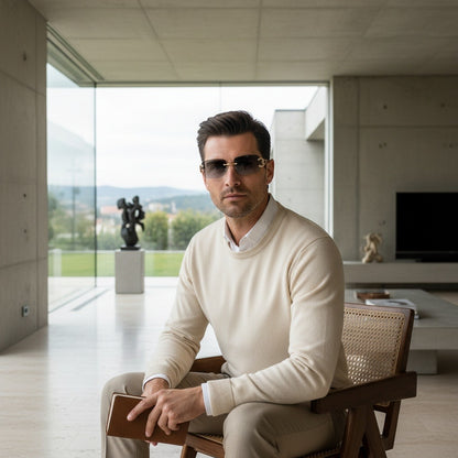 Men's Sunglasses Vintage - Platinum Haze - Side Profile