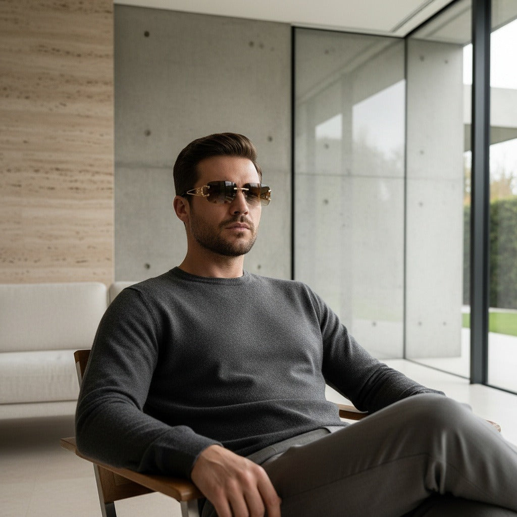 Men's Sunglasses Vintage - Desert Dune - Side Profile