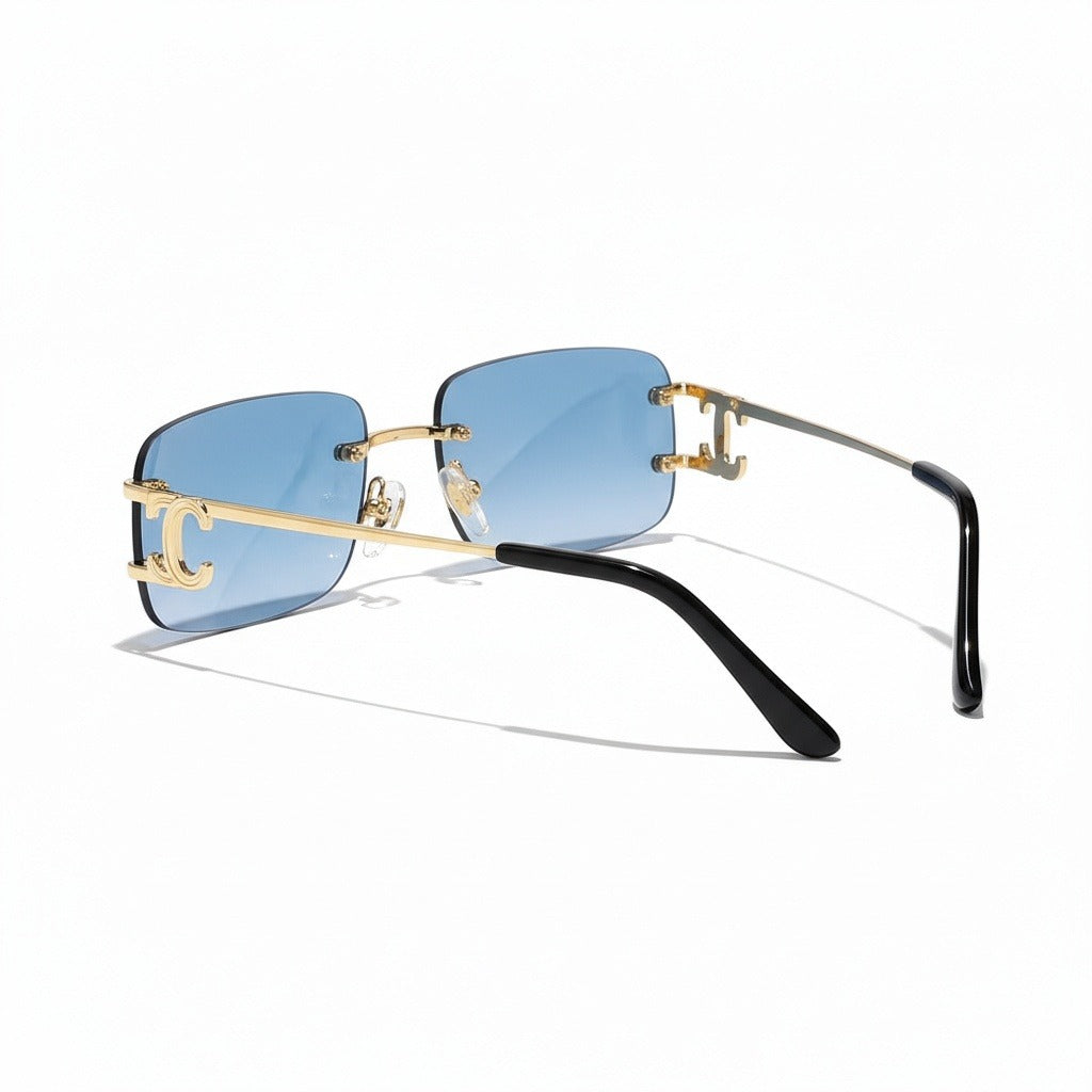Men's Sunglasses Vintage - Skyline Blue - Fabric Detail