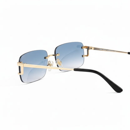 Men's Sunglasses Vintage - Gradient Blue - Fabric Detail