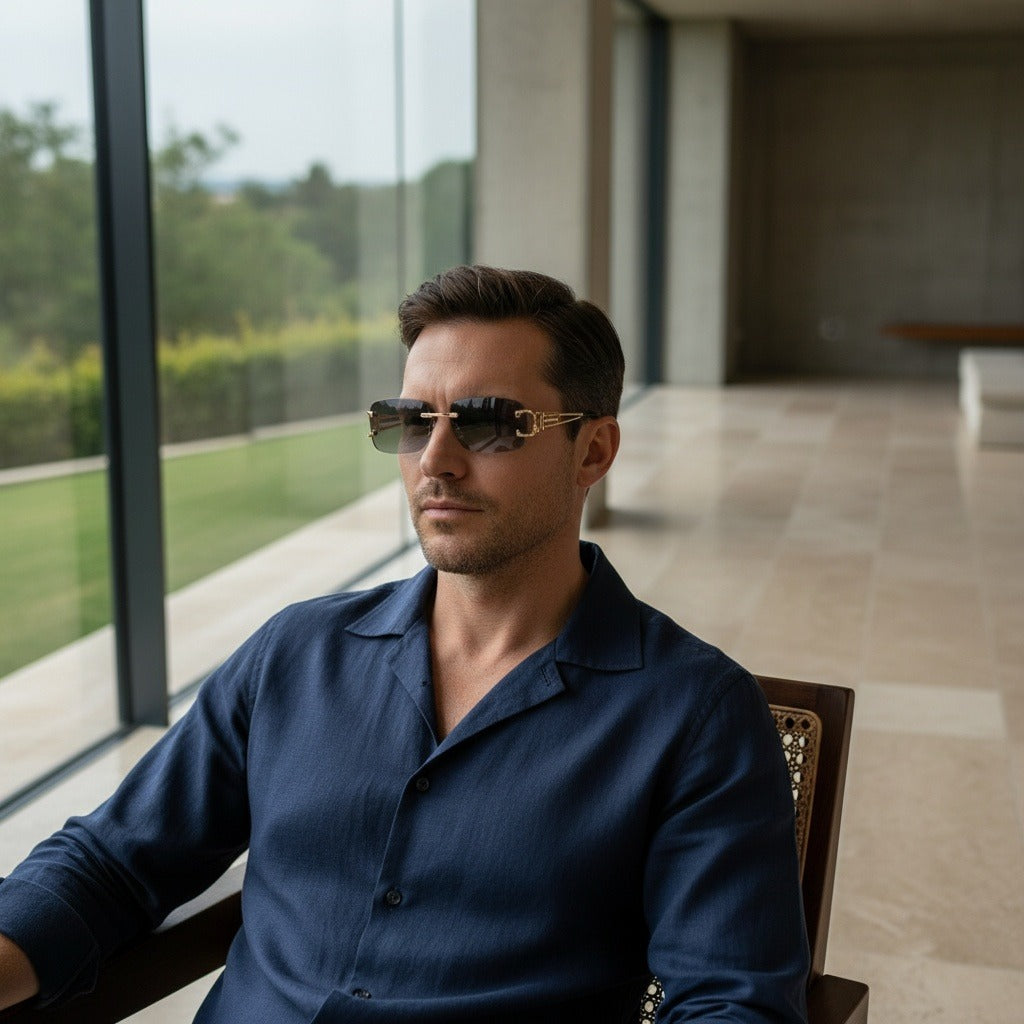 Men's Sunglasses Vintage - Mystic Grey - Side Profile