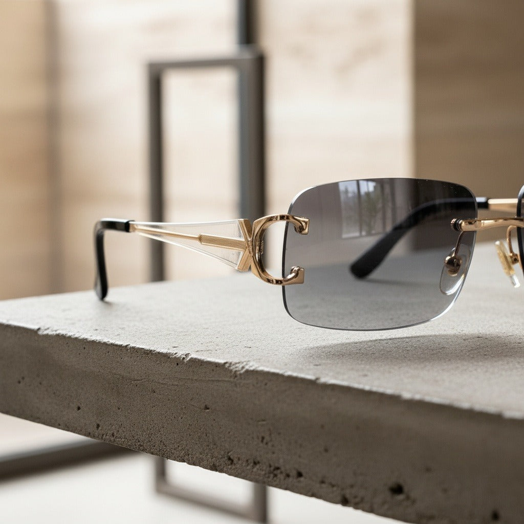 Men's Sunglasses Vintage - Mystic Grey - Back View