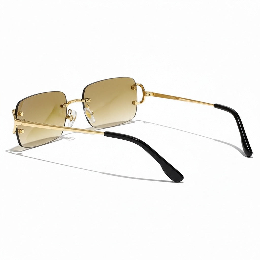 Men's Sunglasses Vintage - Amber Glow - Fabric Detail