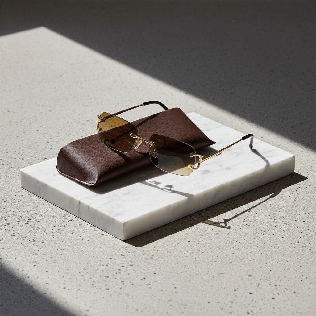 Men's Sunglasses Vintage - Amber Glow - Lifestyle Inspiration