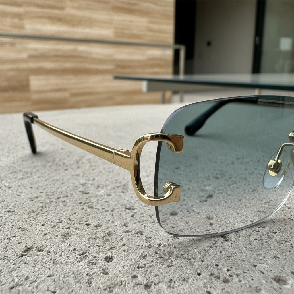 Men's Sunglasses Vintage - Mirage Blue - Back View