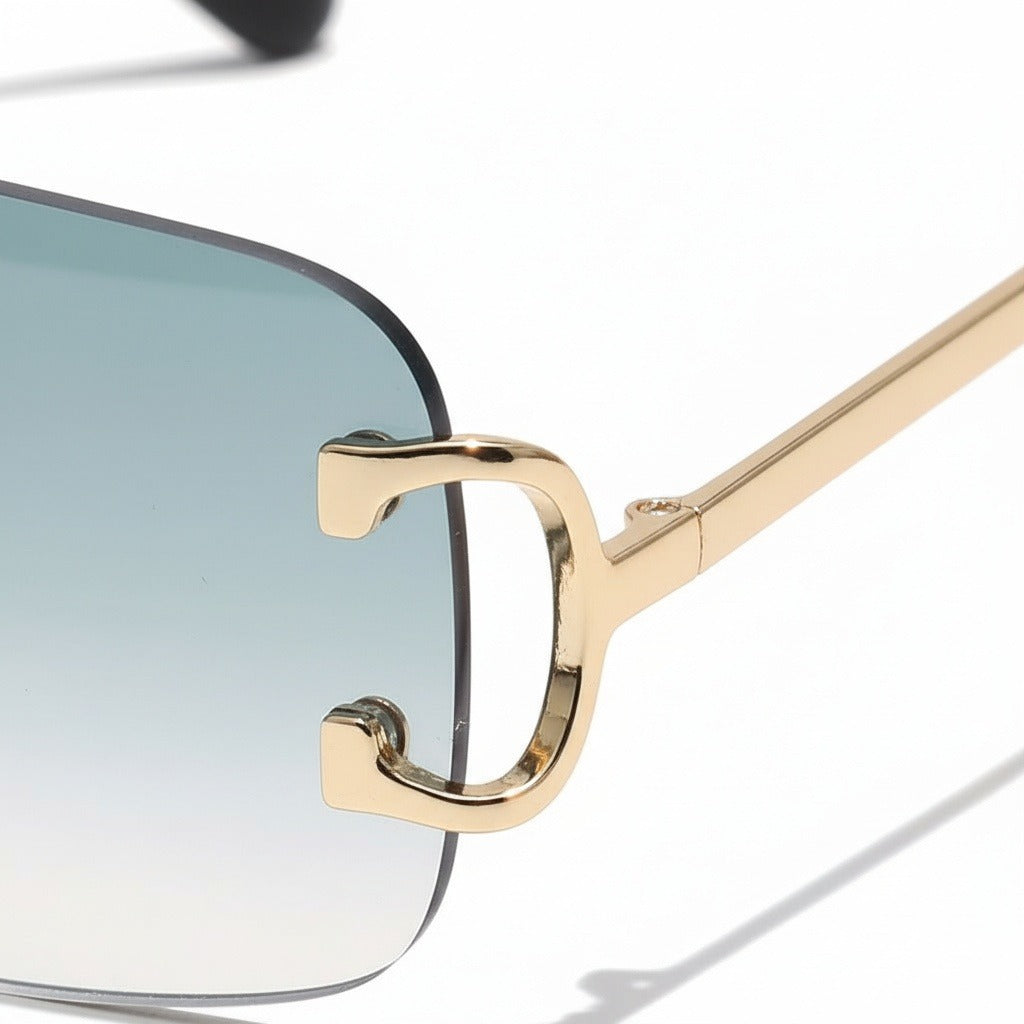 Men's Sunglasses Vintage - Mirage Blue - Texture Close Up