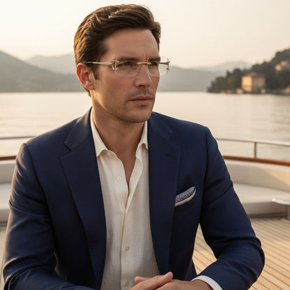 Men's Sunglasses Vintage - Golden Vision - Angled Shot