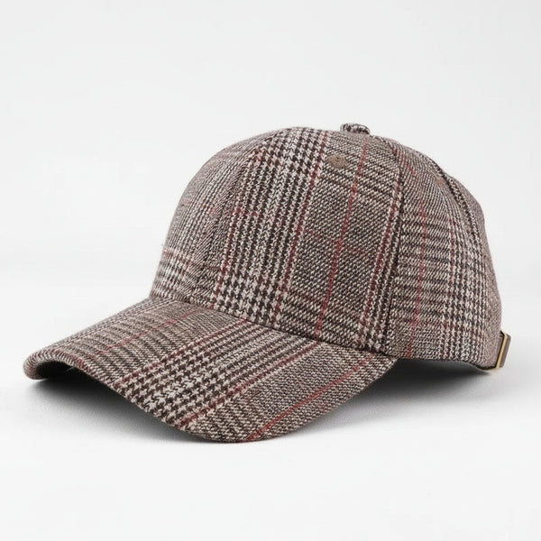 Mens Tartan Caps - Glen Plaid - Front View
