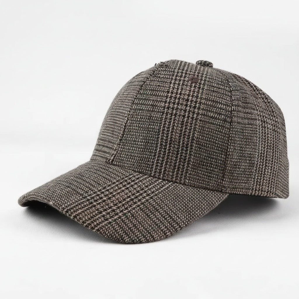 Mens Tartan Caps - Houndstooth - Front View