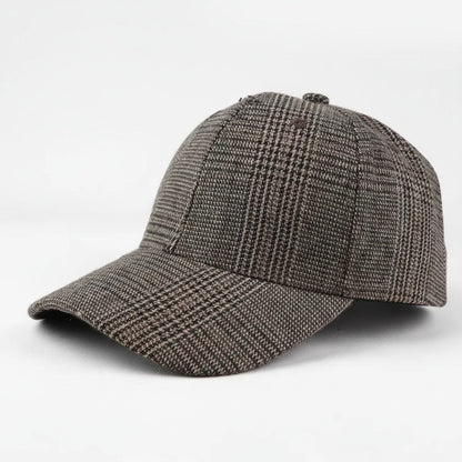 Mens Tartan Caps - Houndstooth - Front View