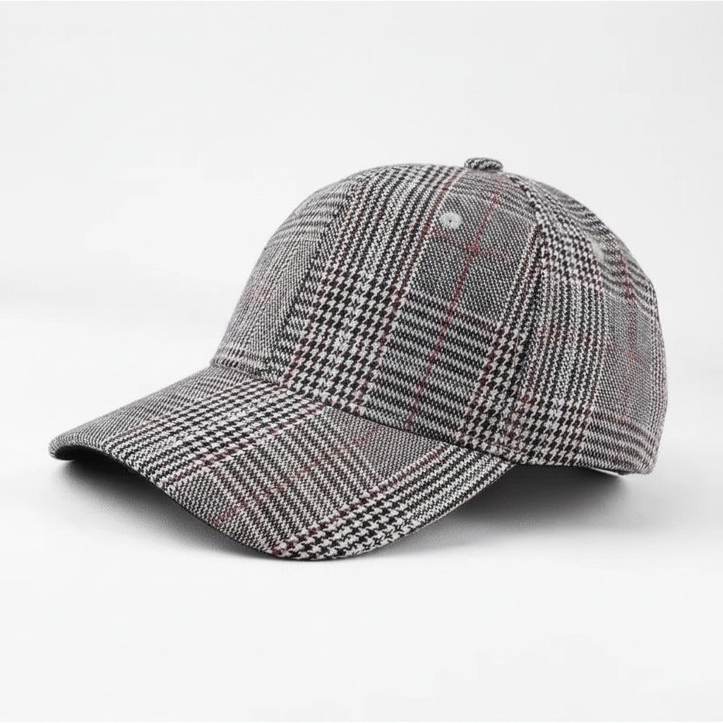 Mens Tartan Caps - Plaid Check - Front View