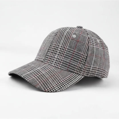 Mens Tartan Caps - Plaid Check - Front View