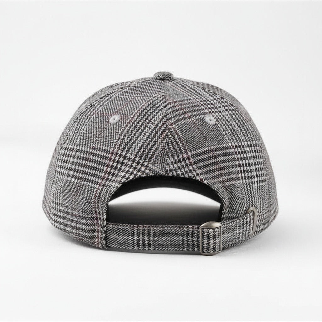 Mens Tartan Caps - Plaid Check - Fabric Detail