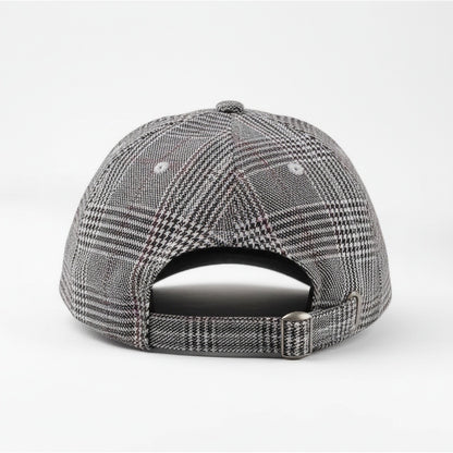 Mens Tartan Caps - Plaid Check - Fabric Detail