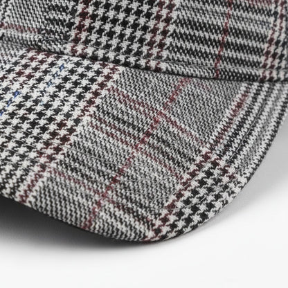 Mens Tartan Caps - Plaid Check - Texture Close Up