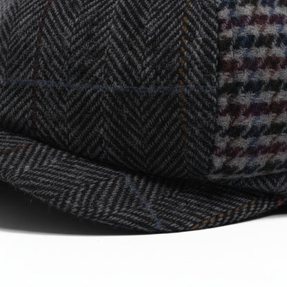 Mens Tartan Flat Caps - Heritage Tweed - Texture Close Up