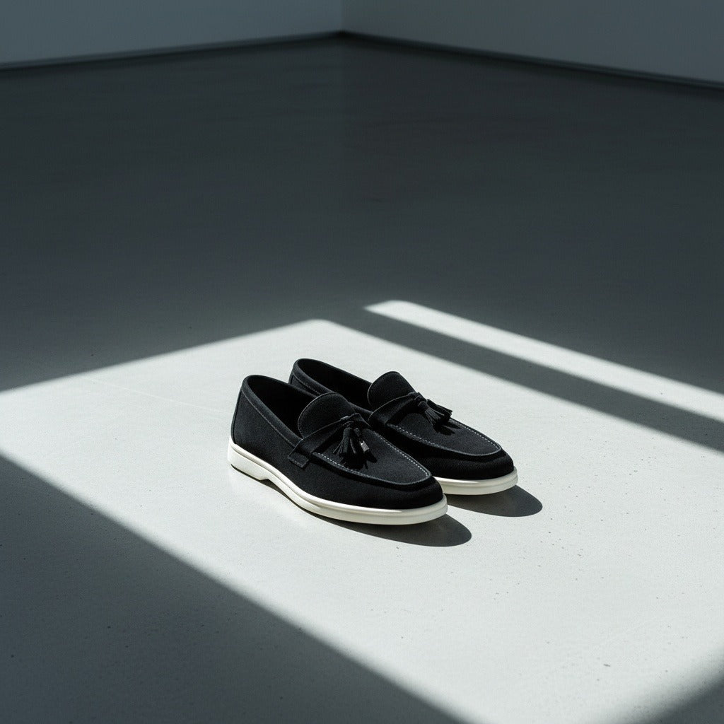 Mens Tassel Loafers - Ebony - Lifestyle Inspiration