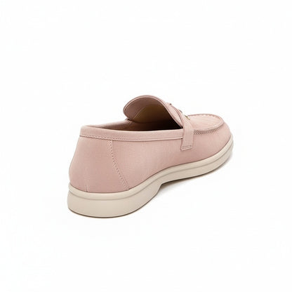 Mens Tassel Loafers - Rose Mist - Fabric Detail