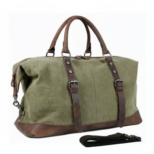 Mens Travel Bag Wood Green - Wood Green - Front View