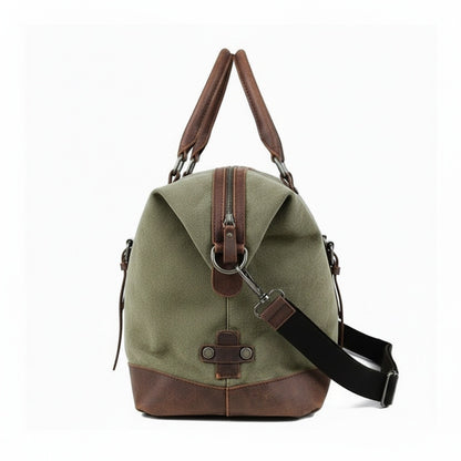 Mens Travel Bag Wood Green - Wood Green - Fabric Detail