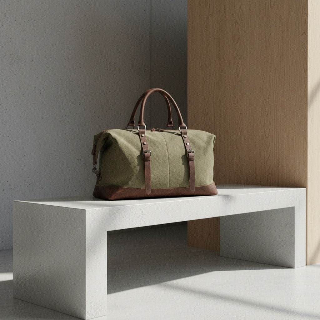 Mens Travel Bag Wood Green - Wood Green - Lifestyle Inspiration