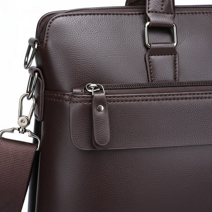 Mens Travel Document Holder - Espresso - Texture Close Up