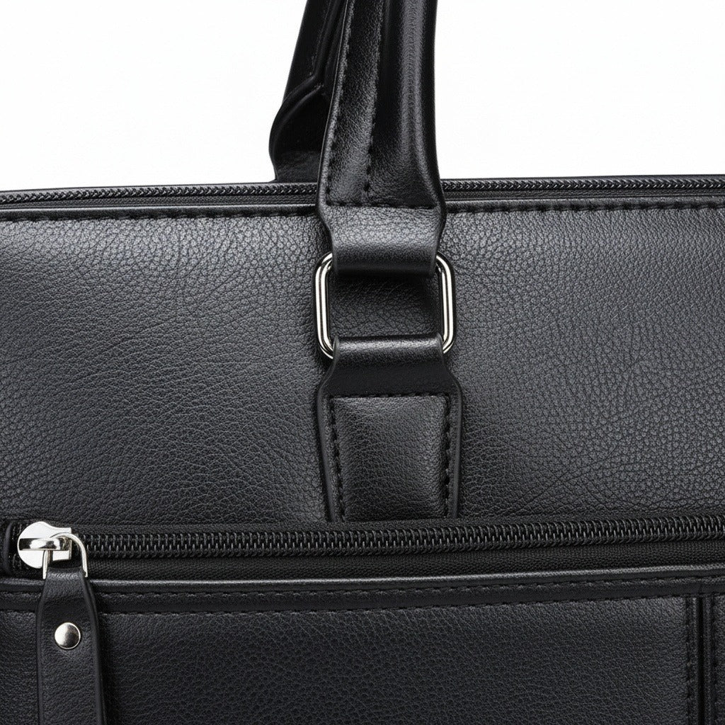 Mens Travel Document Holder - Midnight - Texture Close Up