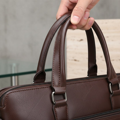 Mens Travel Document Holder - Brown - Back View