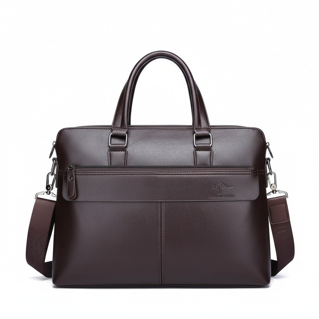 Mens Travel Document Holder - Espresso - Front View