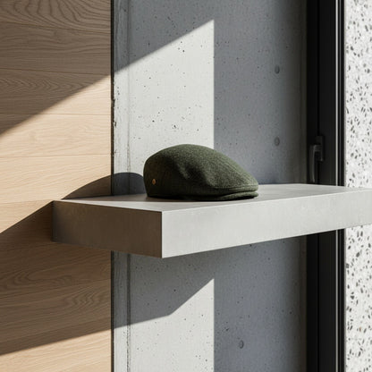 Mens Tweed Flat Cap - Forest Herringbone - Lifestyle Inspiration