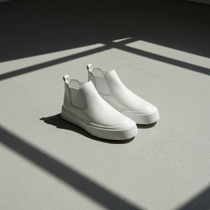 Mens White Slip On Shoes - White - Lifestyle Inspiration