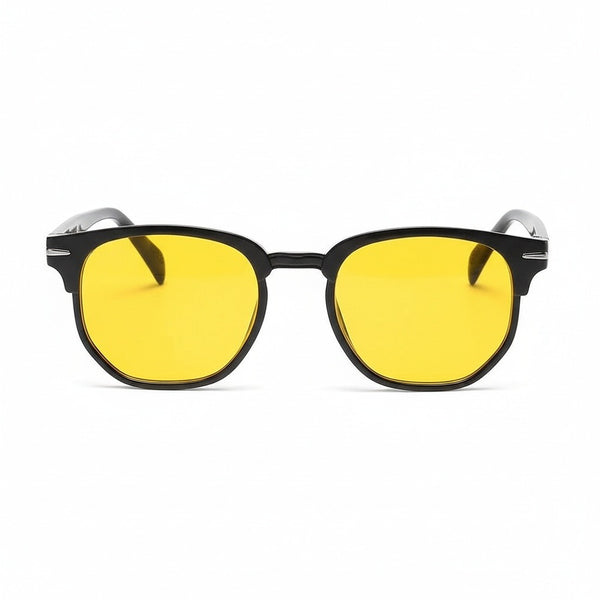 Men's Yellow Tint Sunglasses - Yellow - Front View