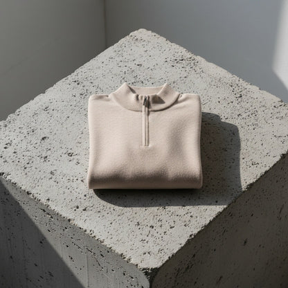 Merino Wool Sweater Mens - Sandstone Tan - Lifestyle Inspiration