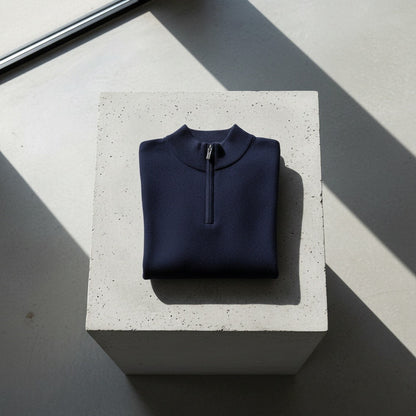Merino Wool Sweater Mens - Navy Blue - Lifestyle Inspiration