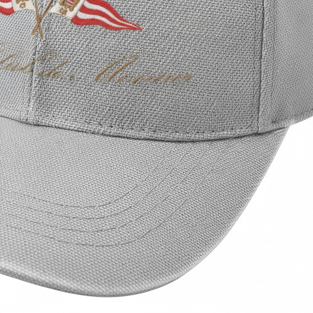 Monaco Yacht Club Cap - Silver - Texture Close Up