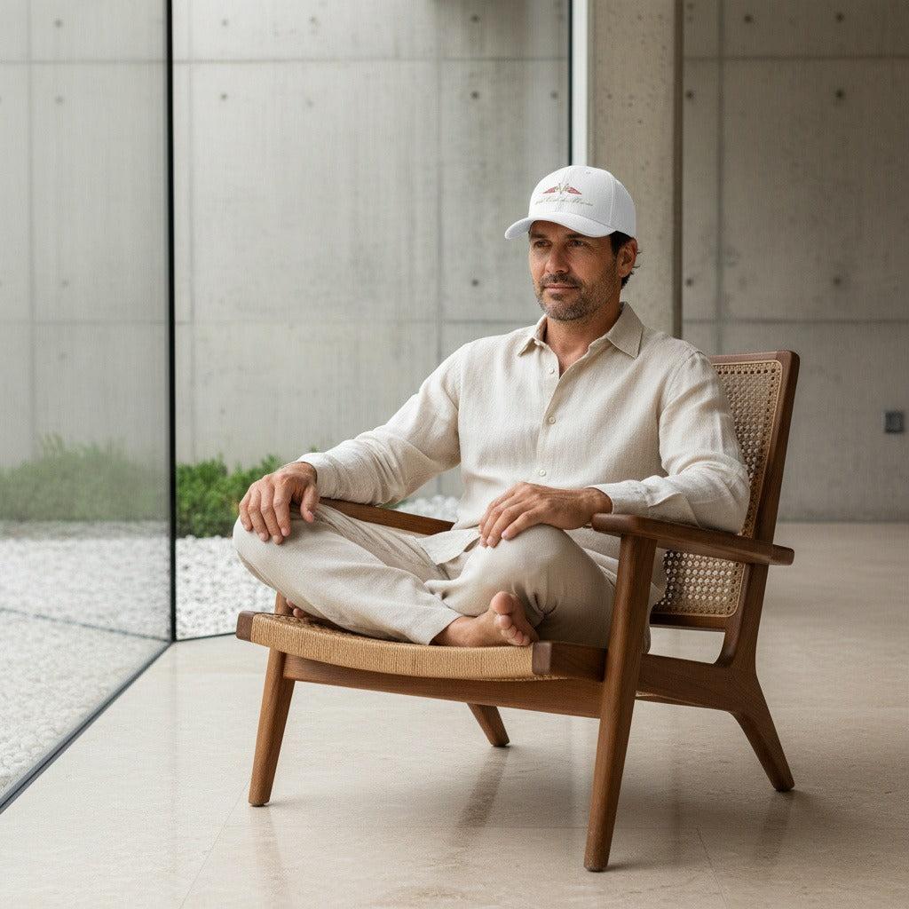 Monaco Yacht Club Cap - White - Side Profile