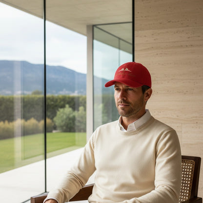 Monaco Yacht Club Cap - Red - Side Profile
